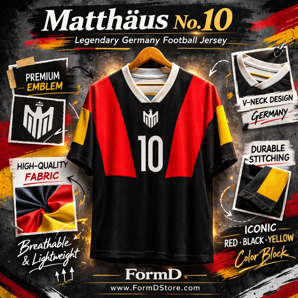 เสื้อฟุตบอลทีมชาติ เยอรมัน ดีไซน์ใหม่ สไตล์ 90 ทรง OVERSIZE ใส่แต่งตัวง่าย ระบาย