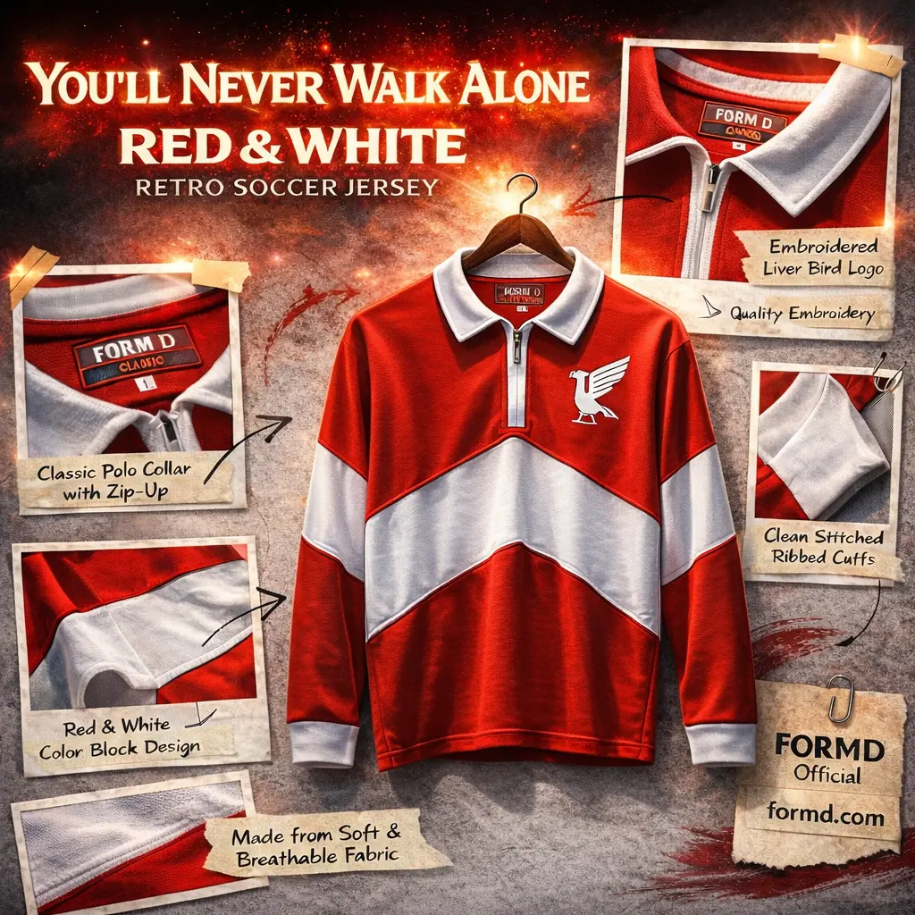 FormD New Collection หงส์แดงแขนยาวจั้ม แฟนคลับ แนวสตรีท ใส่สบาย ระบายอากาศ คอซิบ