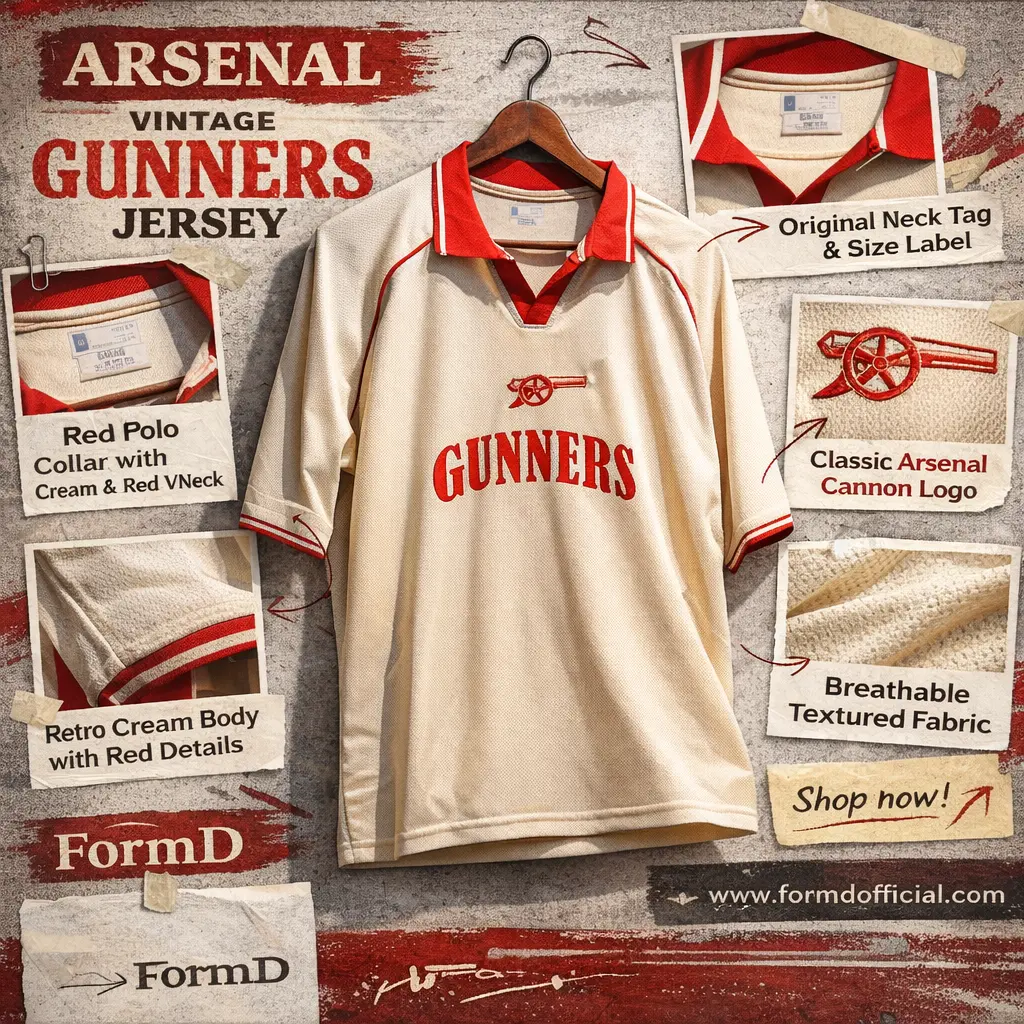 FORMD S-4XL เสื้อฟุตบอล เดอะกูนเนอร์ เจอร์ซีย์ แขนยาวจั้ม คอปก ระบายอากาศดี ส่งส